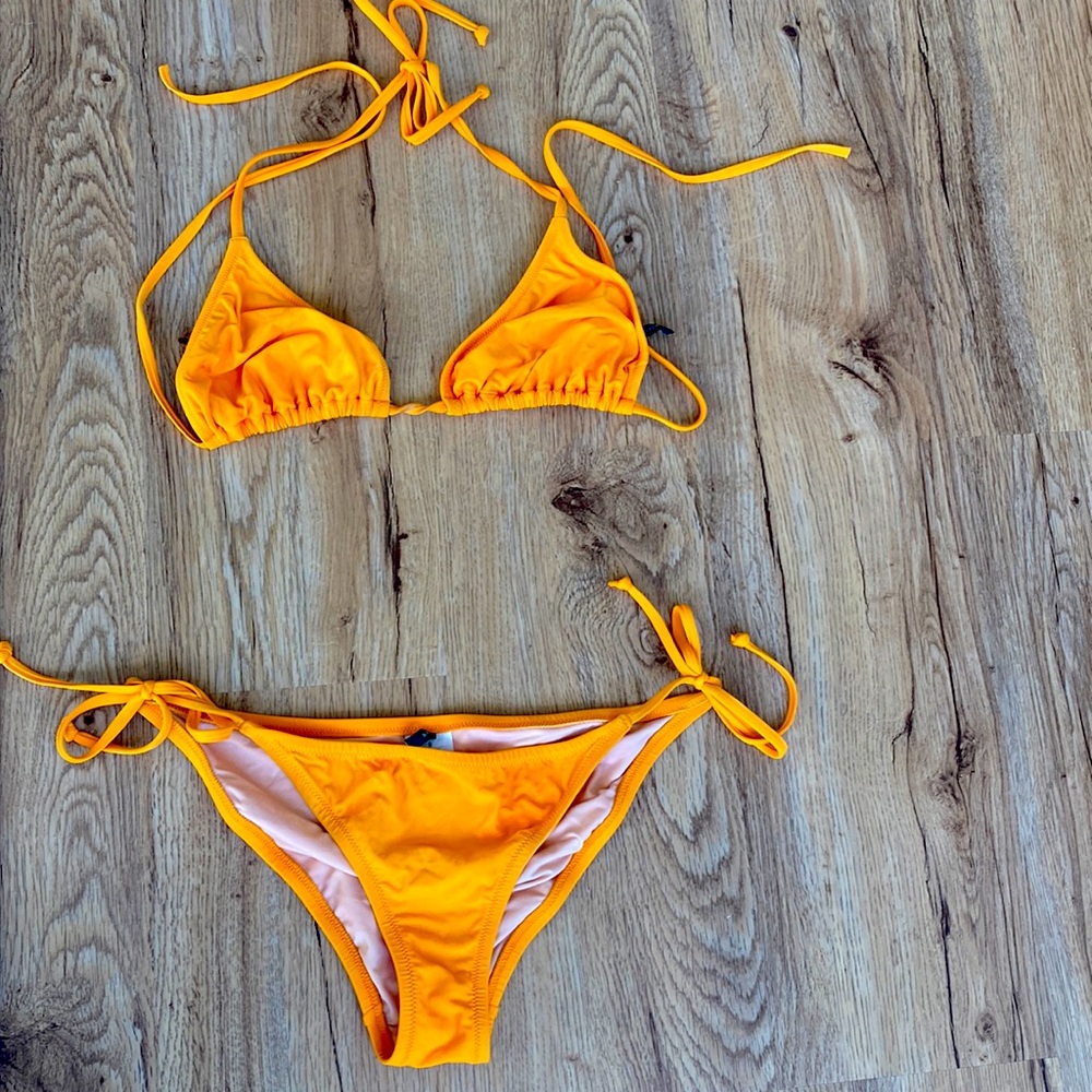 J crew orange bikini set